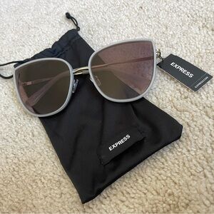Express Silver Cat-Eye Sunglasses